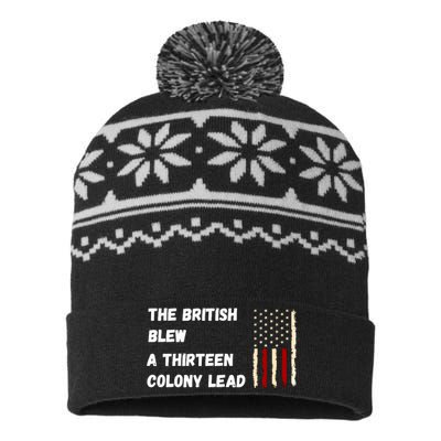 The British Blew A Thirteen Colony Lead USA-Made Snowflake Beanie