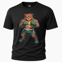 Teddy Boxer Bear Stylish Boxing Player Teddy Bear Cooling Performance Crew T-Shirt