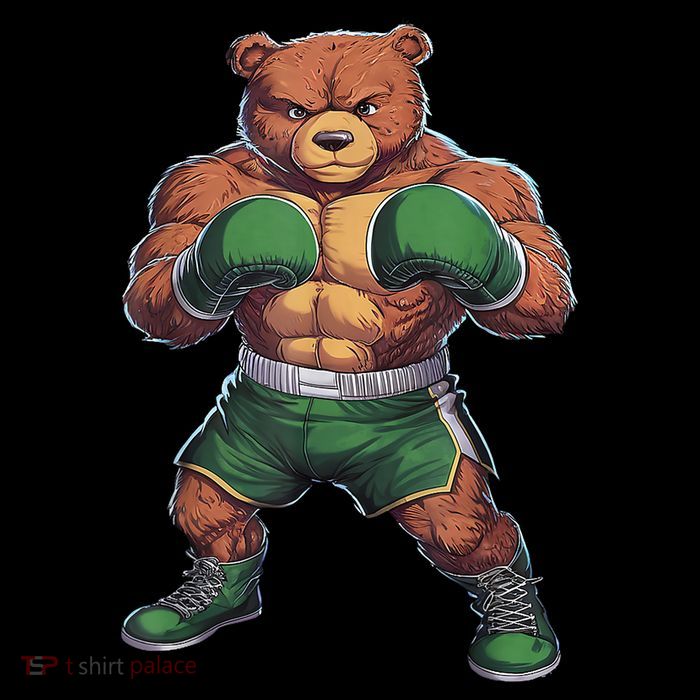Teddy Boxer Bear Stylish Boxing Player Teddy Bear Cooling Performance Long Sleeve Crew