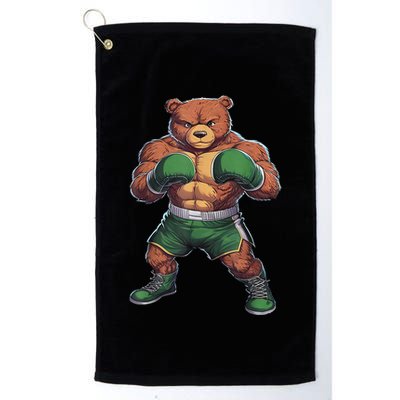 Teddy Boxer Bear Stylish Boxing Player Teddy Bear Golf Towel