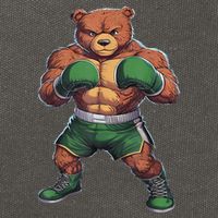 Teddy Boxer Bear Stylish Boxing Player Teddy Bear Cotton Canvas Backpack