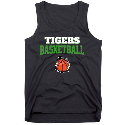 Tigers Basketball Ball Thru Wall Tank Top