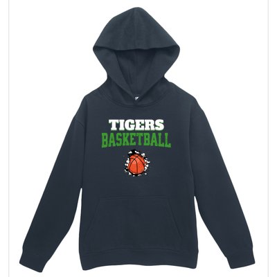 Tigers Basketball Ball Thru Wall Urban Pullover Hoodie