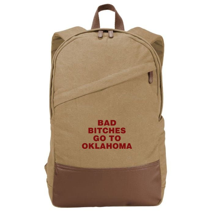 Trankie Bad Bitches Go To Oklahoma Cotton Canvas Backpack