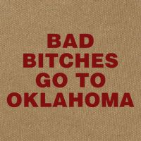 Trankie Bad Bitches Go To Oklahoma Cotton Canvas Backpack