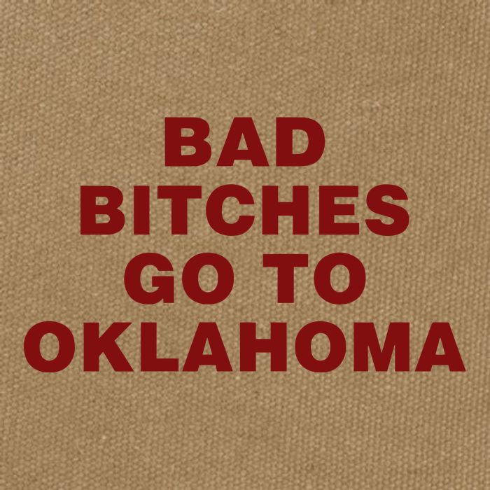 Trankie Bad Bitches Go To Oklahoma Cotton Canvas Backpack