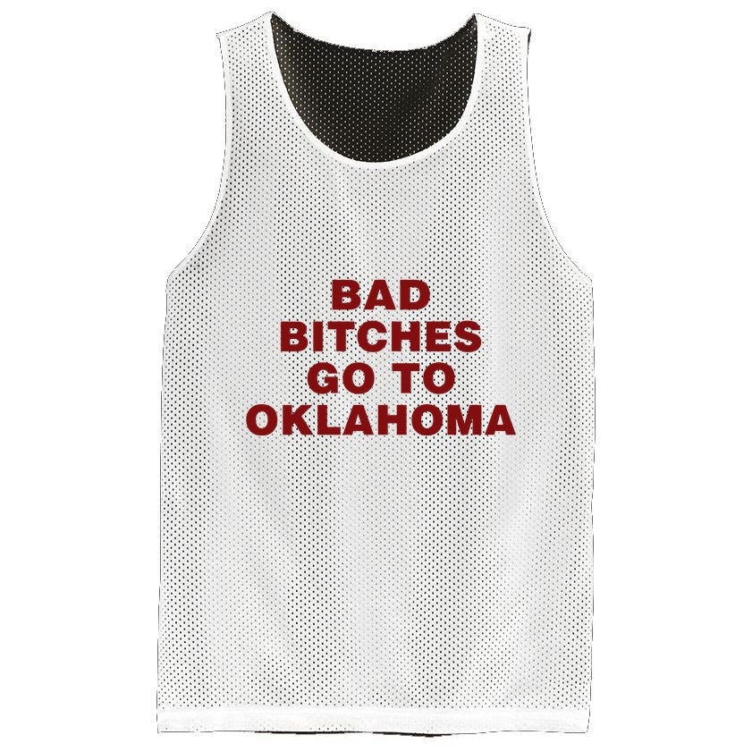 Trankie Bad Bitches Go To Oklahoma Mesh Reversible Basketball Jersey Tank