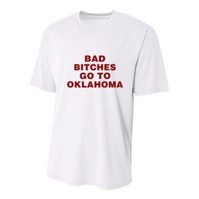 Trankie Bad Bitches Go To Oklahoma Youth Performance Sprint T-Shirt