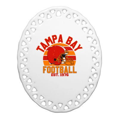 Tampa Bay Buccaneer Est 1976 Football Team Supporter Ceramic Oval Ornament