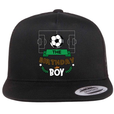 The Birthday Boy Soccer Theme Matching Family Party Flatbill Hat