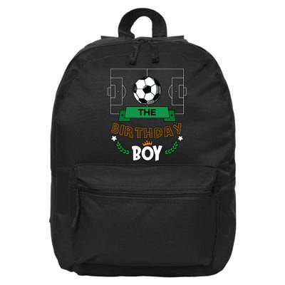 The Birthday Boy Soccer Theme Matching Family Party 16 in Basic Backpack