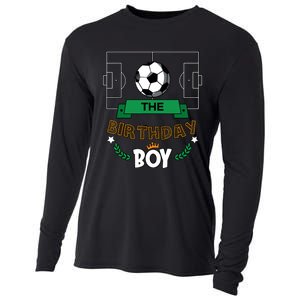 The Birthday Boy Soccer Theme Matching Family Party Cooling Performance Long Sleeve Crew