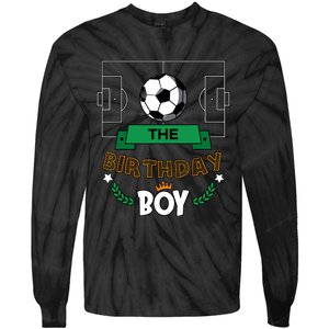 The Birthday Boy Soccer Theme Matching Family Party Tie-Dye Long Sleeve Shirt