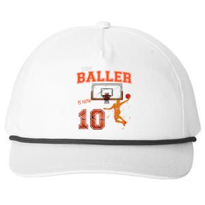 This Basketball Baller Is Now 10 Years Old Happy My Birthday Snapback Five-Panel Rope Hat