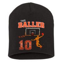 This Basketball Baller Is Now 10 Years Old Happy My Birthday Short Acrylic Beanie