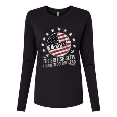 The British Blew A 13 Colony Lead Funny 4th Of July Womens Cotton Relaxed Long Sleeve T-Shirt