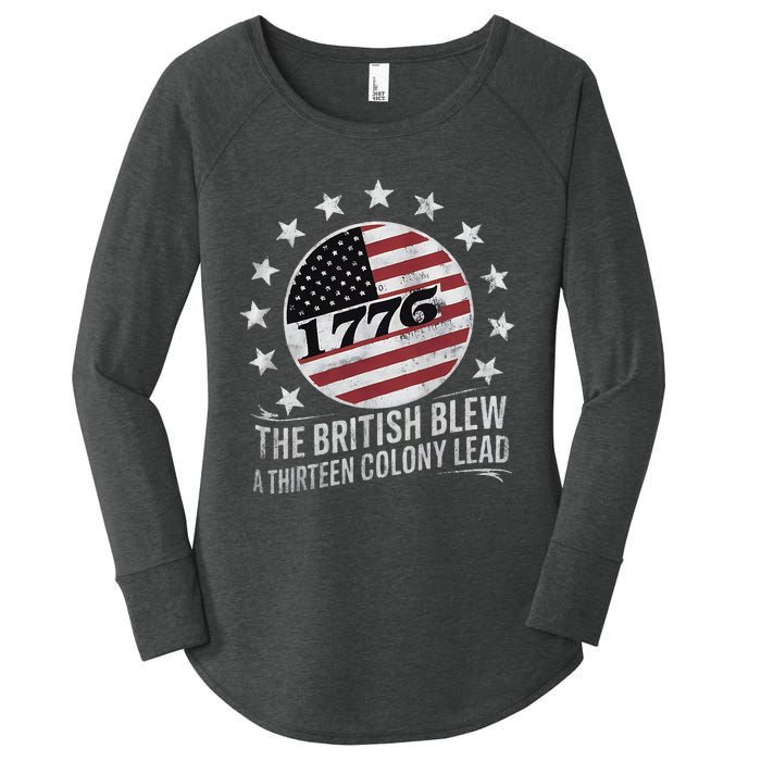 The British Blew A 13 Colony Lead Funny 4th Of July Women's Perfect Tri Tunic Long Sleeve Shirt