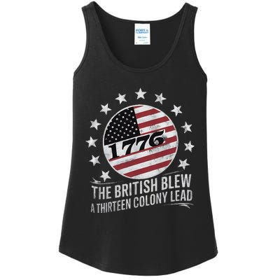 The British Blew A 13 Colony Lead Funny 4th Of July Ladies Essential Tank