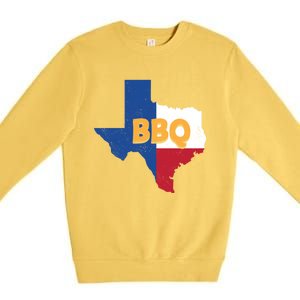 Texas Bbq Barbeque Party Grillmaster Grilling Smoking Meat Gift Premium Crewneck Sweatshirt