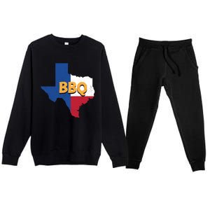 Texas Bbq Barbeque Party Grillmaster Grilling Smoking Meat Gift Premium Crewneck Sweatsuit Set