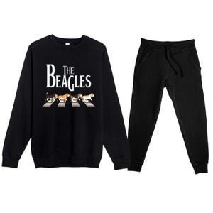 The Beagles Beagle Dog Funny For Beagle Lovers Premium Crewneck Sweatsuit Set