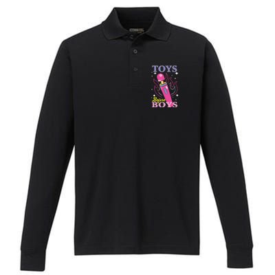 Toys Before Boy Performance Long Sleeve Polo