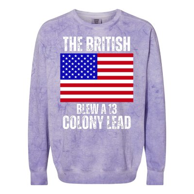 The British Blew A 13 Colony Lead Funny Colorblast Crewneck Sweatshirt