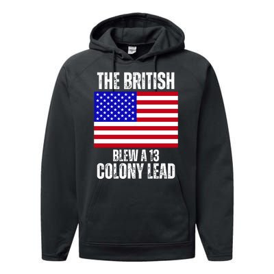 The British Blew A 13 Colony Lead Funny Performance Fleece Hoodie