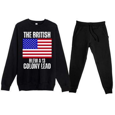 The British Blew A 13 Colony Lead Funny Premium Crewneck Sweatsuit Set