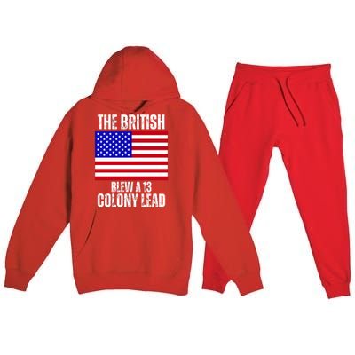 The British Blew A 13 Colony Lead Funny Premium Hooded Sweatsuit Set