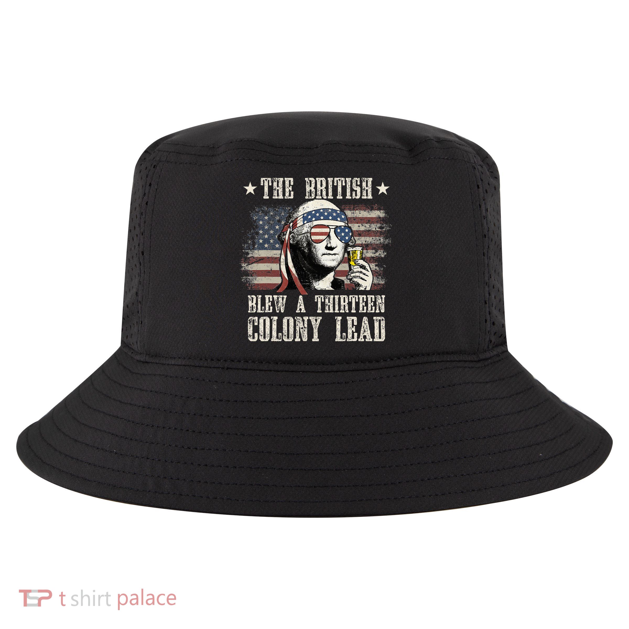 The British Blew A 13 Colony Lead 4th Of July Cool Comfort Performance Bucket Hat