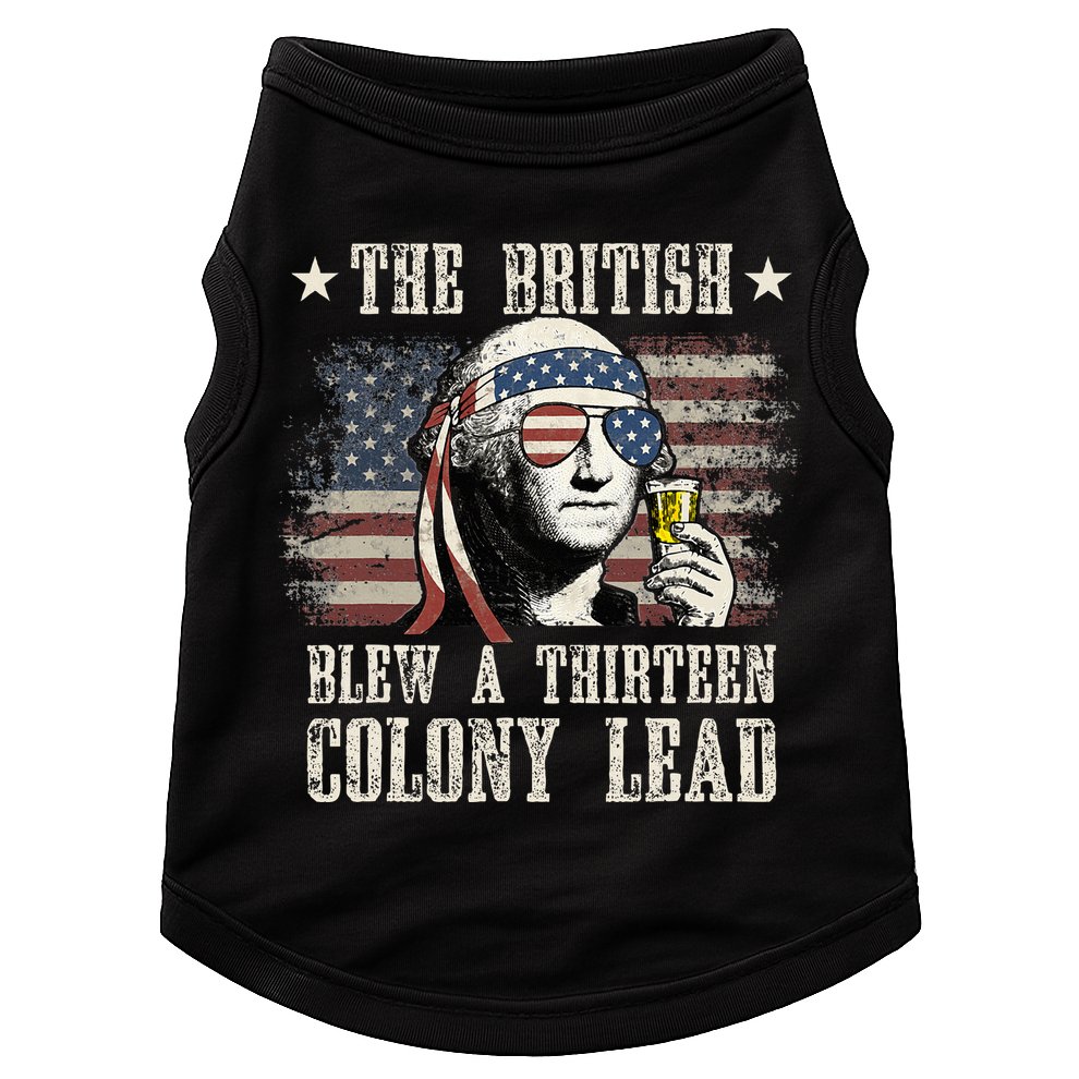 The British Blew A 13 Colony Lead 4th Of July Doggie Tank
