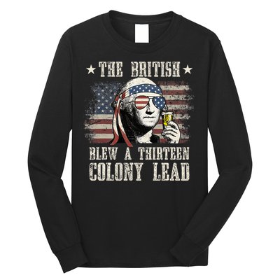 The British Blew A 13 Colony Lead 4th Of July Long Sleeve Shirt