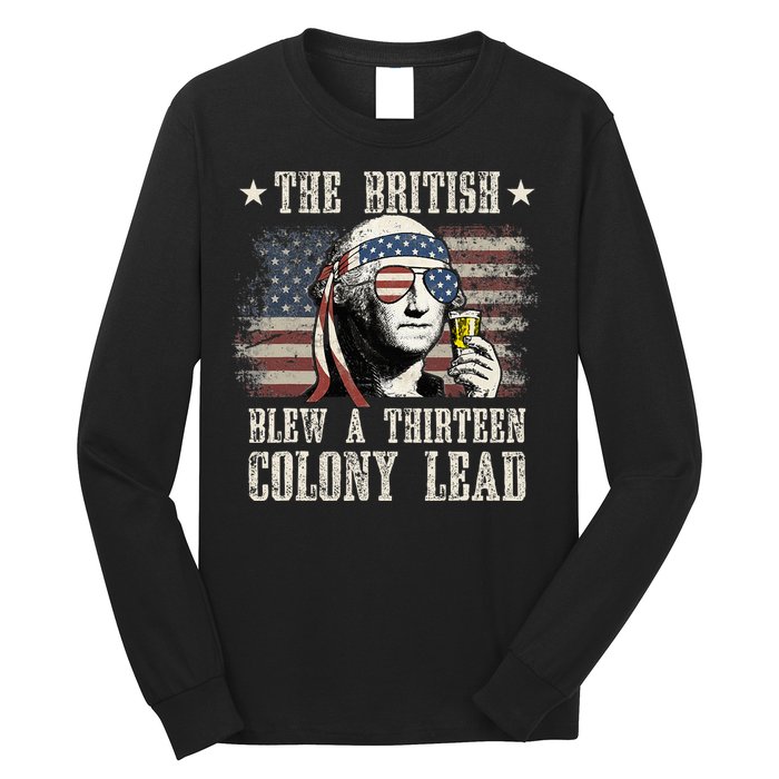 The British Blew A 13 Colony Lead 4th Of July Long Sleeve Shirt