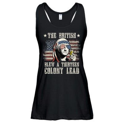 The British Blew A 13 Colony Lead 4th Of July Ladies Essential Flowy Tank