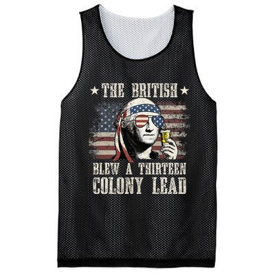 The British Blew A 13 Colony Lead 4th Of July Mesh Reversible Basketball Jersey Tank