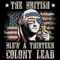 The British Blew A 13 Colony Lead 4th Of July Poster