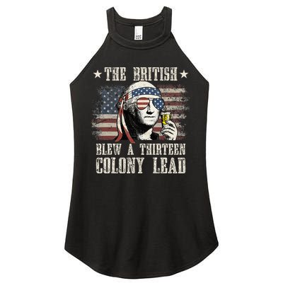 The British Blew A 13 Colony Lead 4th Of July Women's Perfect Tri Rocker Tank