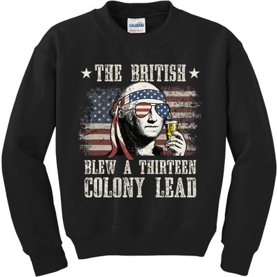 The British Blew A 13 Colony Lead 4th Of July Kids Sweatshirt