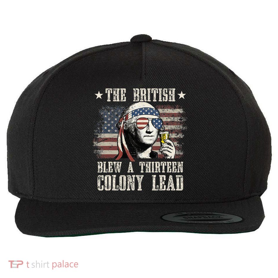 The British Blew A 13 Colony Lead 4th Of July Wool Snapback Cap
