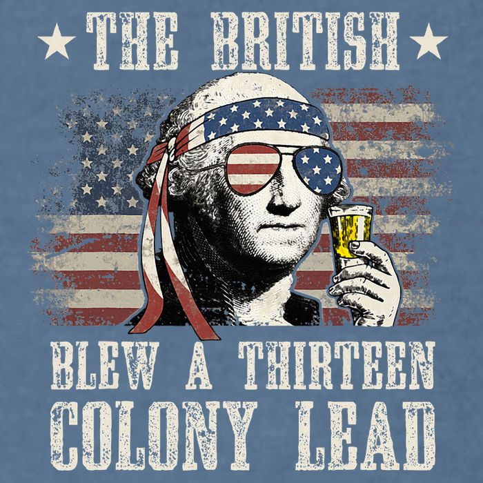 The British Blew A 13 Colony Lead 4th Of July Garment-Dyed Sweatshirt