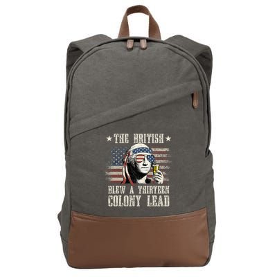 The British Blew A 13 Colony Lead 4th Of July Cotton Canvas Backpack