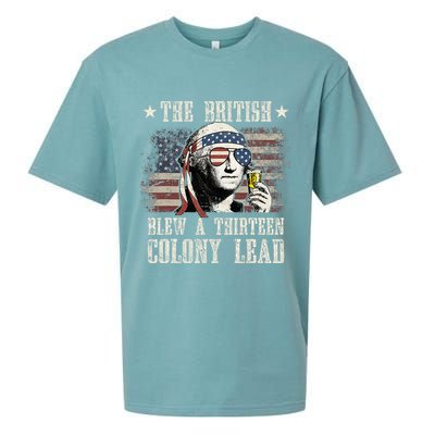 The British Blew A 13 Colony Lead 4th Of July Sueded Cloud Jersey T-Shirt