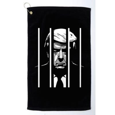 Trump Behind Bars ...Funny Anti Trump Platinum Collection Golf Towel