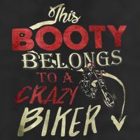 This Booty Belongs To A Crazy Biker Funny Biker Adult Drive Performance Visor