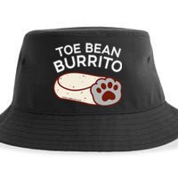 Toe Bean Burrito Funny Cute Cat Puns Toe Beans Sustainable Bucket Hat