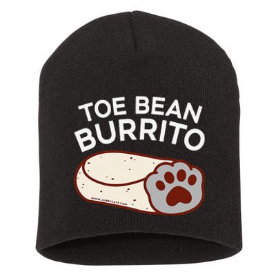 Toe Bean Burrito Funny Cute Cat Puns Toe Beans Short Acrylic Beanie