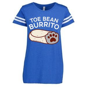 Toe Bean Burrito Funny Cute Cat Puns Toe Beans Enza Ladies Jersey Football T-Shirt