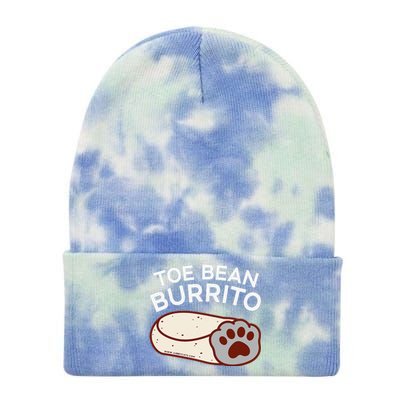 Toe Bean Burrito Funny Cute Cat Puns Toe Beans Tie Dye 12in Knit Beanie