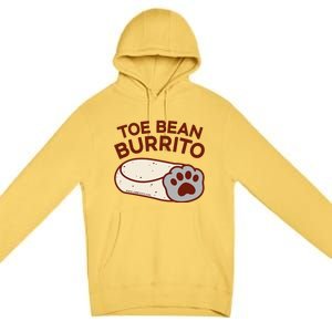 Toe Bean Burrito Funny Cute Cat Puns Toe Beans Premium Pullover Hoodie